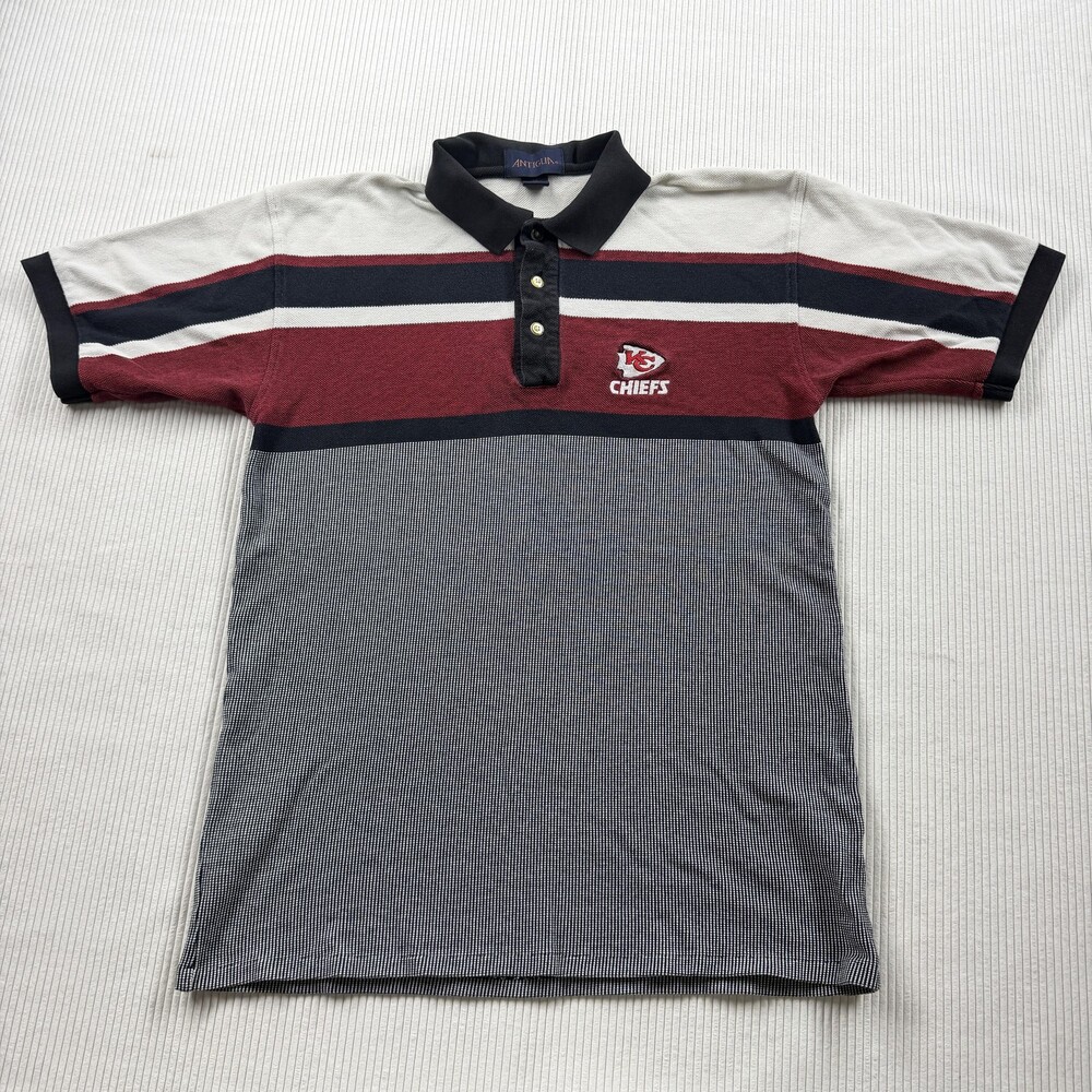Vintage Kansas City Chiefs Shirt Mens Medium Red NFL Football Antigua Polo 90s